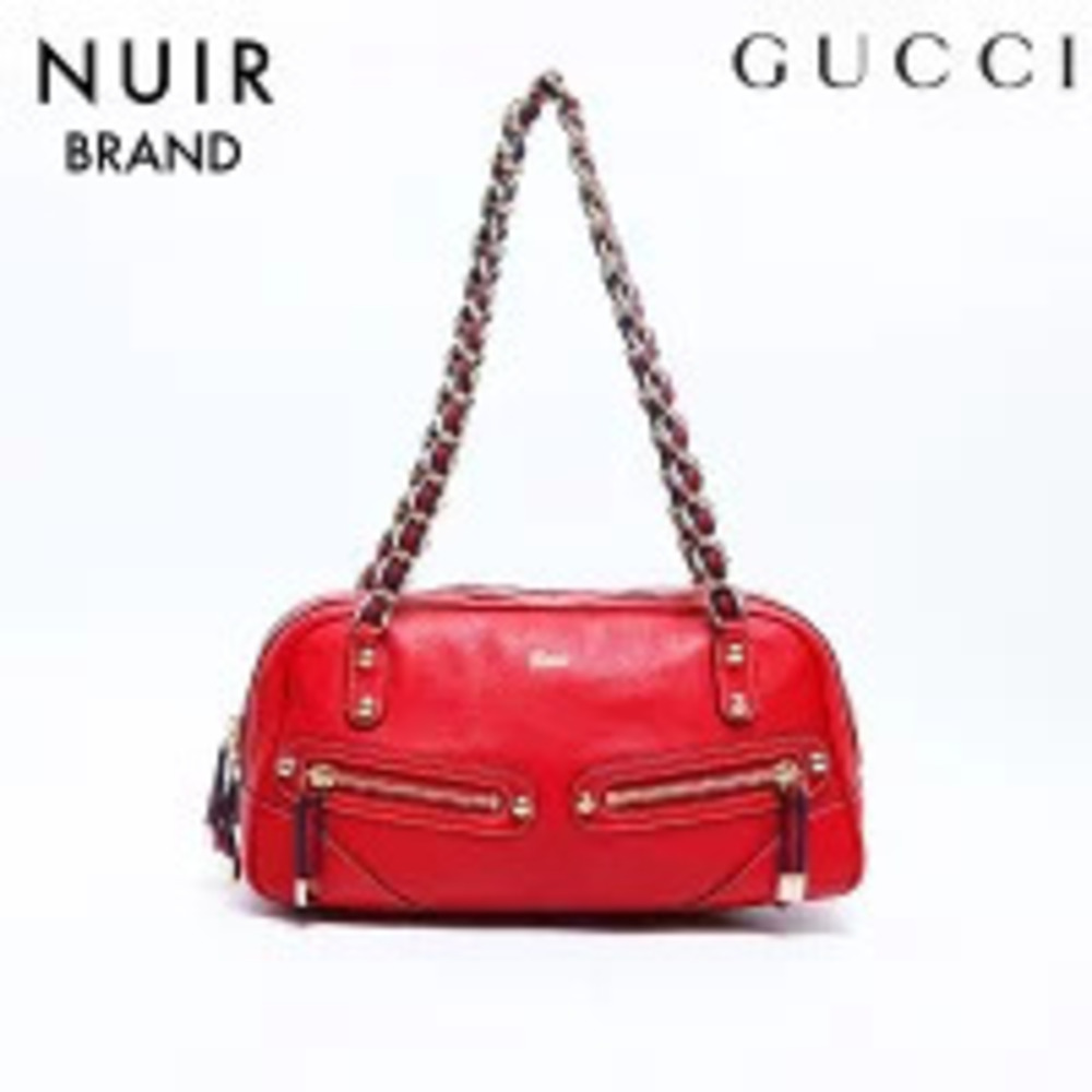 Gucci chain shoulder bag red